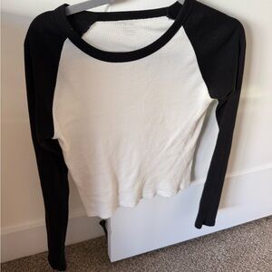 Brandy Black and White Long Sleeve Women's Top